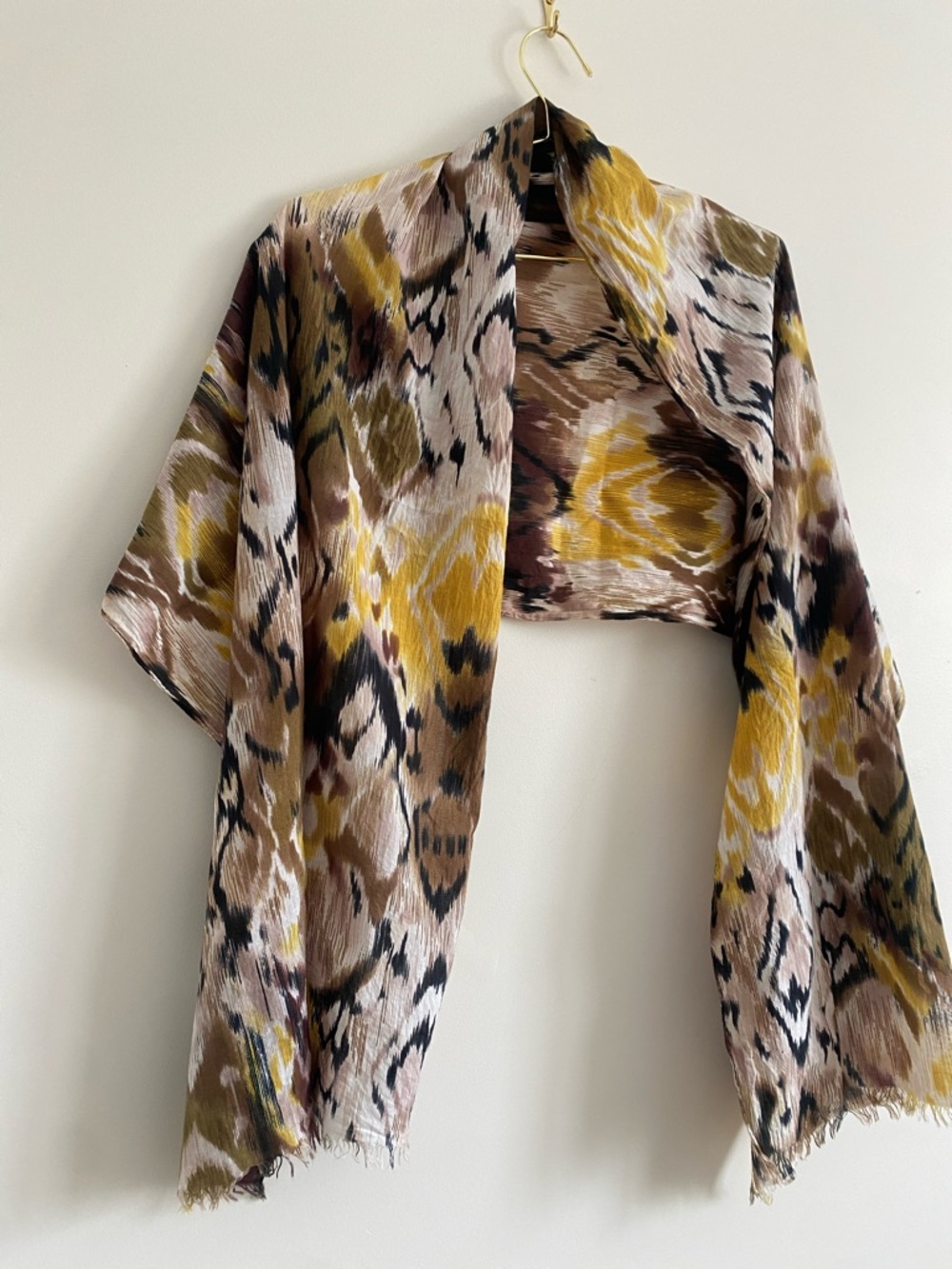 Roots | Abstract Ikat Cotton Scarf | O/S - Picture 2 of 9